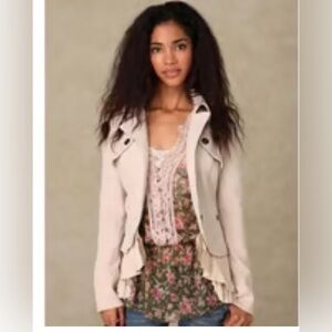 Free People size 4 cream military jacket